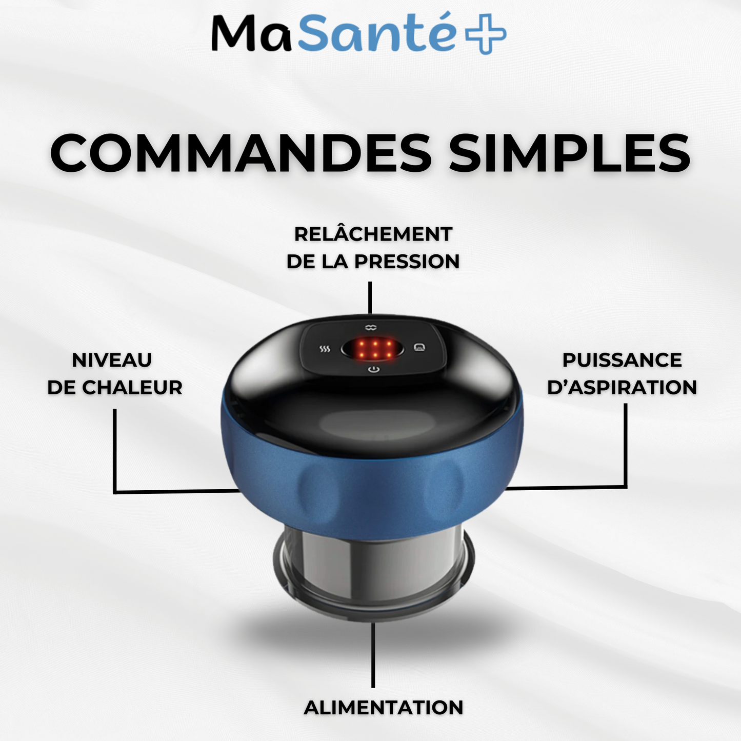 12 levels Ventouse+® : Masseur Intelligent